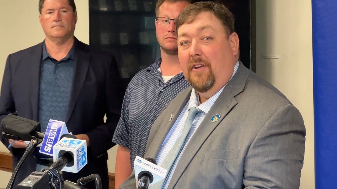 House Minority Leader Billy Bob Faulkingham (R-Winter Harbor) said Tuesday at the State House that he supports the repeal of a state law that requires subsidies for solar developers. (Spectrum News/Susan Cover)